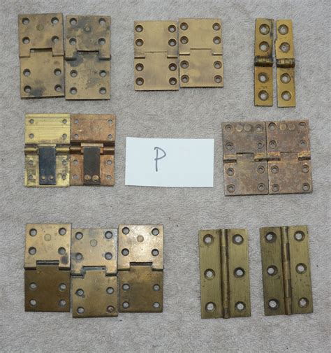 Antique furniture hardware, Brass Hinges Lot of 15 pieces -- Antique ...