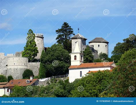 The Fortress of Trsat Towers Above Croatian Town of Rijeka Stock Image ...