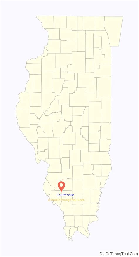 Map of Coulterville village, Illinois - Thong Thai Real