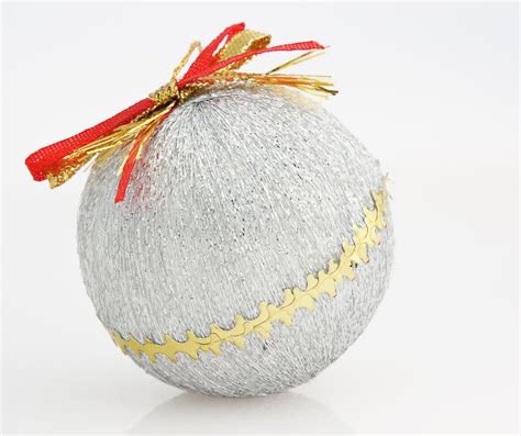 Christmas-tree Decorations Ball Isolated on White Stock Image - Image of silver, christmas: 11599697