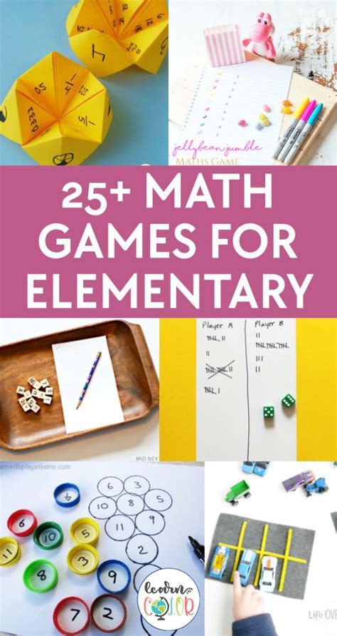 25+ Fun DIY Math Games for Elementary Students