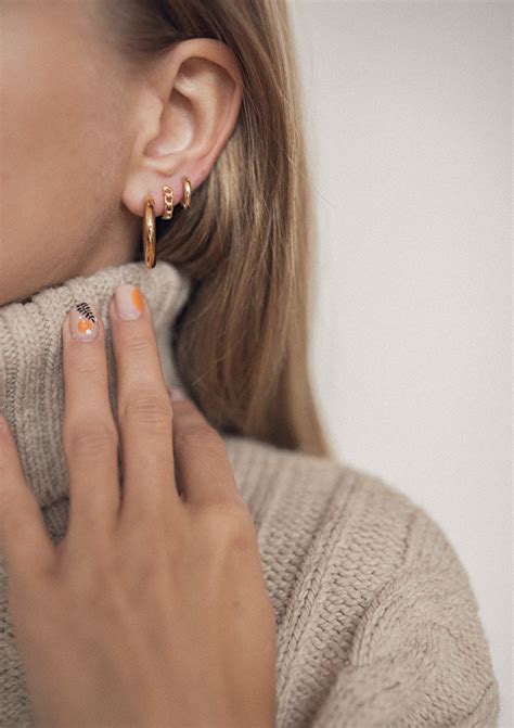 Gold Hoop Earrings Set Ear Stack - Hey Happiness