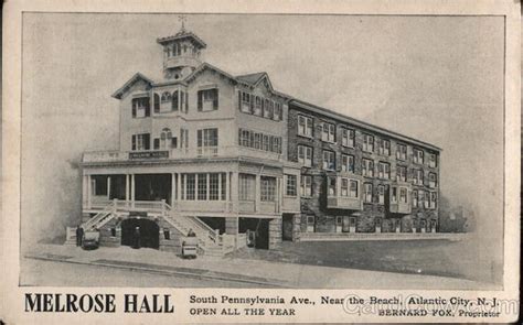 Melrose Hall Atlantic City, NJ Postcard