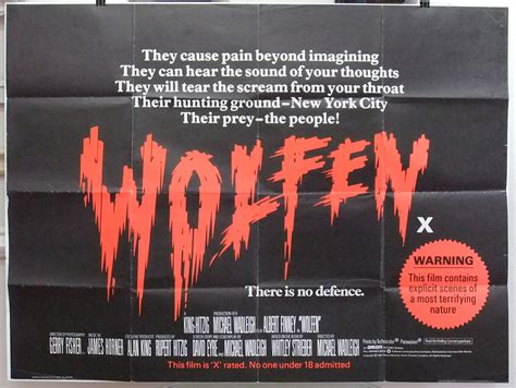 WOLFEN UK Quad poster | Picture Palace Movie Posters