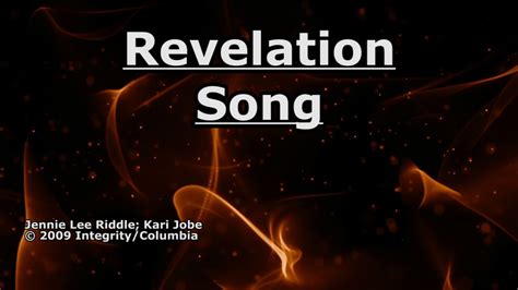 Revelation Song - Kari Jobe - Lyrics - YouTube