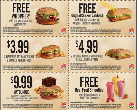 Burger King Coupons Printable 2024