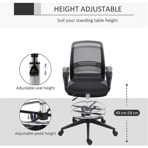 Tall Office Chair With Adjustable Height & Footrest