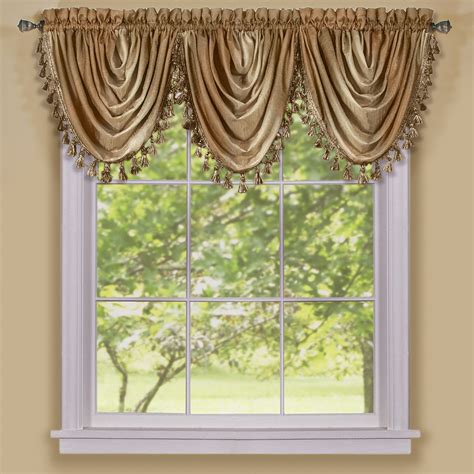 Window Curtains Modern Semi-Sheer Waterfall Valance for Living Room, Bedroom | eBay