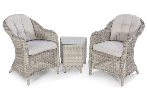 Oxford 3 Piece Lounge Set With Rattan Coffee Table - Maze