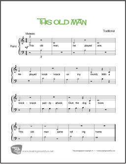 This Old Man | Free Beginner Piano Sheet Music