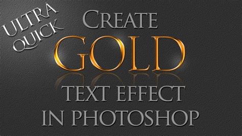 Photoshop Tutorial: How to create Gold text effect using layer styles. | Photoshop tutorial ...