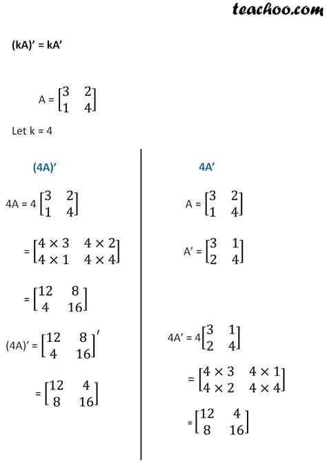 Transpose of a Matrix - in Maths - with Examples - Teachoo