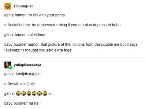 Generations of humor : r/tumblr