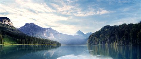Download wallpaper 2560x1080 lake, nature, mountains, forest, sky, trees, dual wide 2560x1080 hd ...
