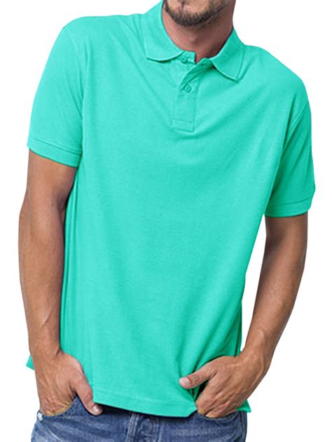 Basico (Turquoise) Polo Collared Shirts For Women 100% Cotton Short ...