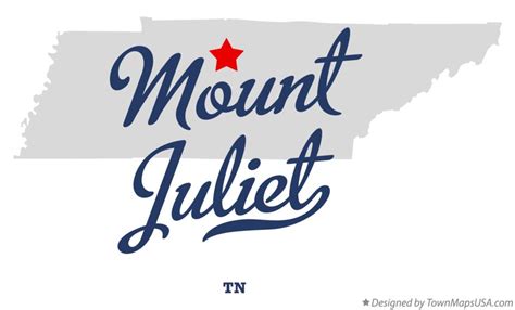 Map of Mount Juliet, TN, Tennessee