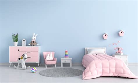 Premium Photo | Blue child bedroom interior