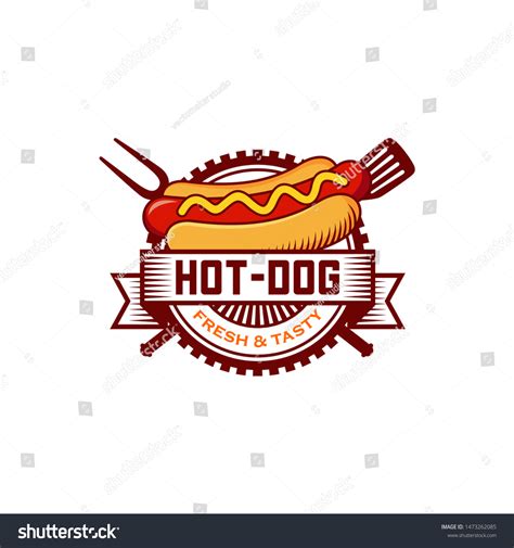 Hot Dog Logo Vector Illustration Stock Vector (Royalty Free) 1473262085 ...