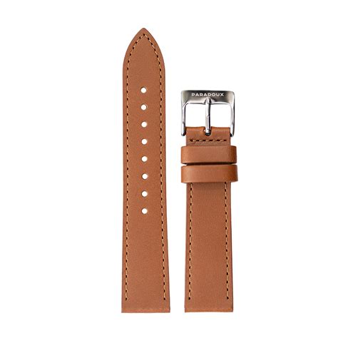 Brown leather strap with silver buckle - Paradoux