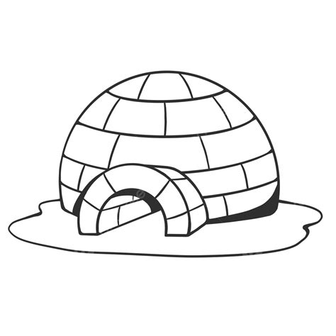 Igloo Clipart Black And White