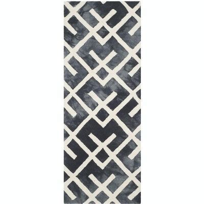 Dip Dye Ddy677 Hand Tufted Runner Rug - Graphite/ivory - 2'3"x6 ...