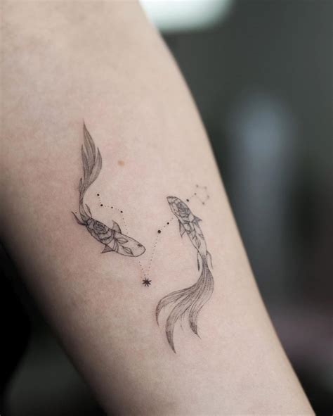 Pisces Constellation Tattoo by Alina