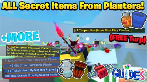 ALL Secret Item Locations From Planters! (Bee Swarm Simulator) - YouTube