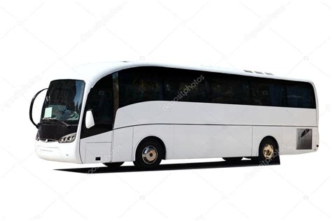 A Big White Tour Bus isolated — Stock Photo © majaFOTO #35804579