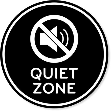 6" Round Quiet Zone Engraved Plastic Sign - CustomSigns.com