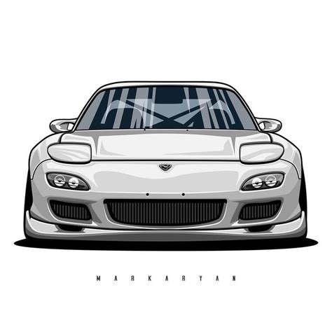 Mazda Rx7 Drawing Easy Rx-7 Fd3s Redsuns Initial D By Edgardos On ...