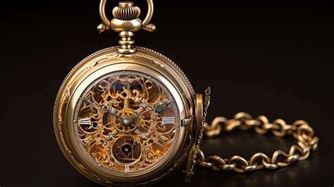 Premium AI Image | Antique gold pocket watch