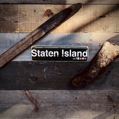 Staten Island New York City Neighborhood Hand Crafted Horizontal Wood ...