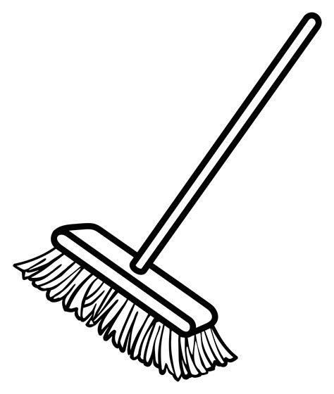 Clipart - broom - line art