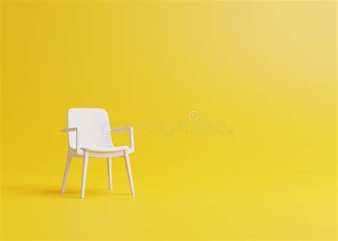 Modern Chair in a Yellow Room Stock Illustration - Illustration of ...