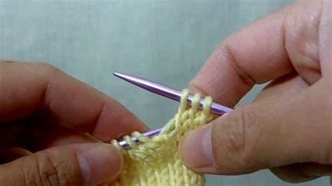 How to knit M1R (Make 1 Right) - Increasing 1 stitch - YouTube