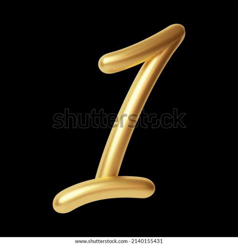 Luxury Gold Number 1 Black Background Stock Vector (Royalty Free ...