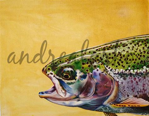 Limited Edition Rainbow Trout Oil Painting Gicleé Print 20x24 - Etsy