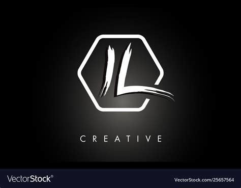 Il i l brushed letter logo design with creative Vector Image