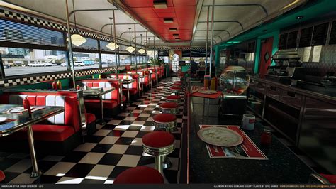 American Style Diner in Environments - UE Marketplace