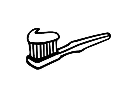 Toothbrush Clip Art Black And White