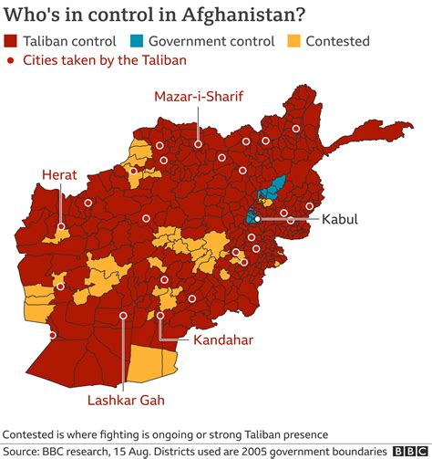 Afghanistan Taliban Control Map