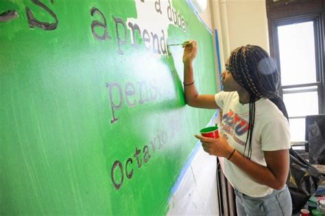 Volunteers paint 100 murals at Kensington school for MLK Day - WHYY