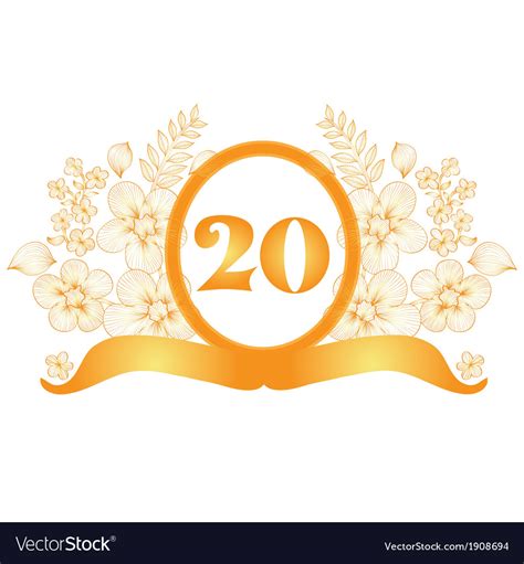 20th anniversary banner Royalty Free Vector Image