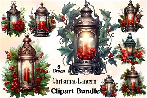 Christmas Lantern Clipart Graphic by Bundle · Creative Fabrica