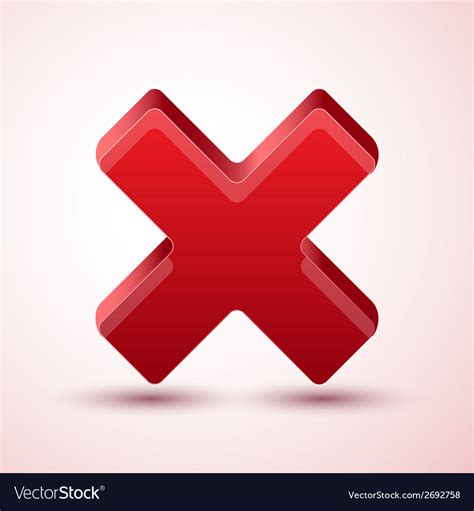 Cross symbol wrong Royalty Free Vector Image - VectorStock