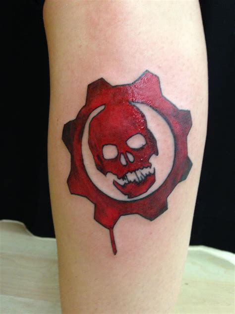 Gears of war tattoo when it was fresh (a few years ago now). Done by Cloud at Ink Obsession ...