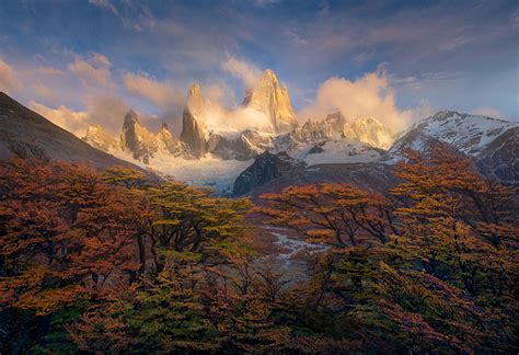 Photos Patagonia South America Nature Autumn mountain