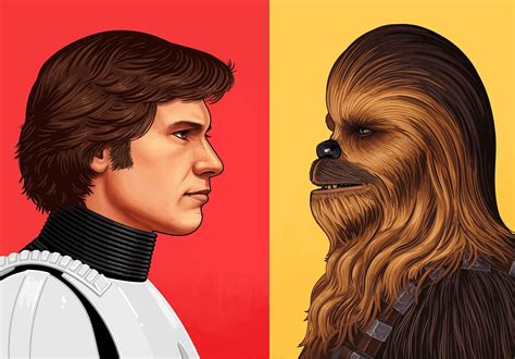 The Blot Says...: Star Wars Han Solo & Chewbacca Portrait Prints by ...