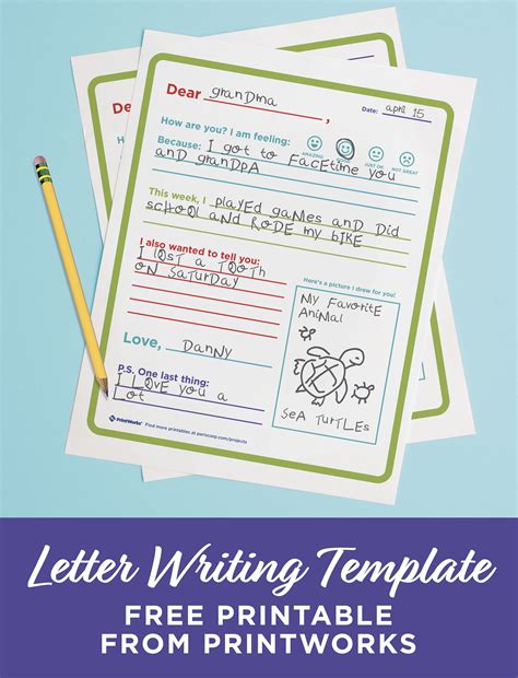 Letter Writing Printable for Kids | Letter writing, Friendly letter ...