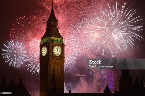 Big Ben Stock Photo - Download Image Now - London - England, Firework Display, New Year's Eve ...